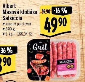 Klobásy Salsiccia Albert Gril