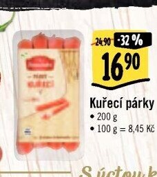 Párky kuřecí Albertovo uzenářství