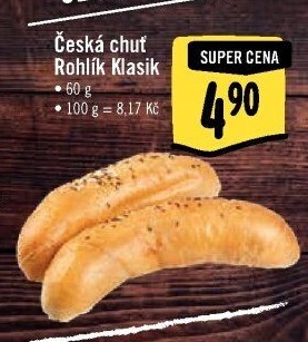 Rohlík Klasik Česká chuť