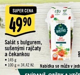 Salát s bulgurem, sušenými rajčaty a čekankou Albert Fresh Bistro