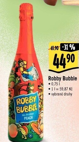 Sekt nealkoholický dětský Robby Bubble