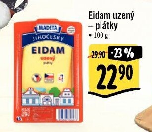Sýr Eidam uzený 44% Jihočeský Madeta