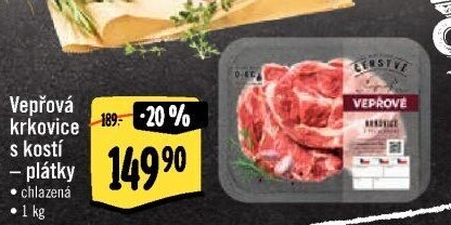 Vepřová krkovice s kostí Albert