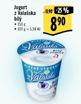 Bílý jogurt z Valašska Mlékárna Valašské Meziříčí