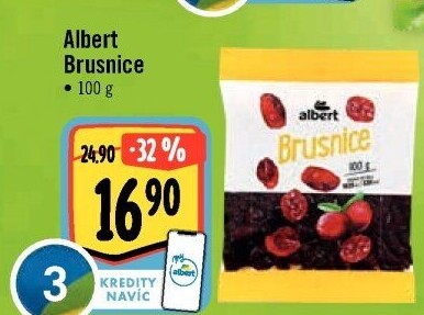 Brusinky klikvy sušené Albert