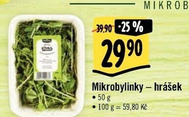 Mikrobylinky hrášek Bylinky s.r.o
