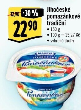 Tradiční pomazánkové Jihočeské Madeta