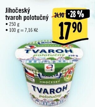 Tvaroh polotučný Jihočeský Madeta