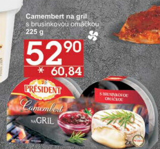 Sýr Camembert na gril Président