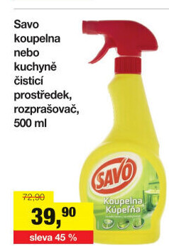 Čistič koupelen ve spreji Savo