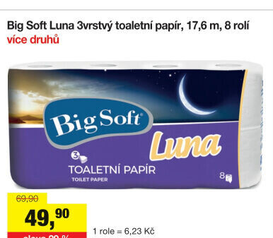 Toaletní papír 3vrstvý Big Soft