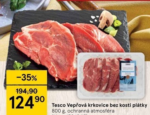 Tesco Vepřová krkovice bez kosti plátky