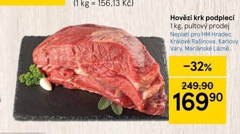 Hovězí krk podplecí