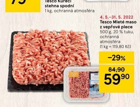 Tesco Mleté maso z vepřové plece
