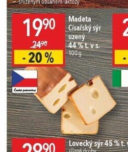 Madeta Císařský sýr uzený 44 % t. v s.
