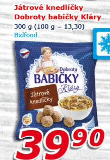 Knedlíčky játrové mražené Dobroty Babičky Kláry