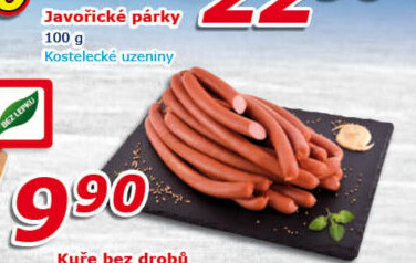 Párky javořické Kostelecké uzeniny