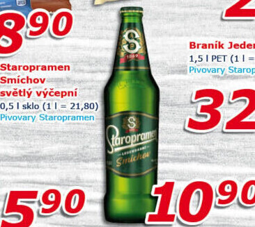 Pivo světlé výčepní 10° Smíchov Staropramen
