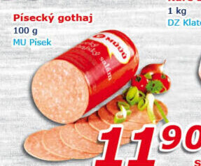 Salám Gothaj Maso uzeniny Písek