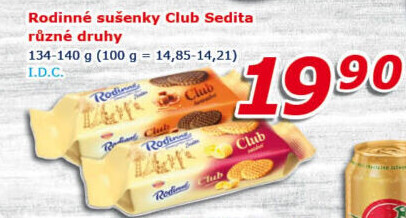 Sušenky Rodinné Club Sedita