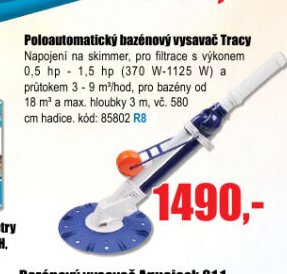 Poloautomatický bazénový vysavač Tracy