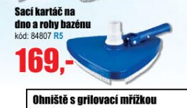 Sací kartáč na dno a rohy bazénu