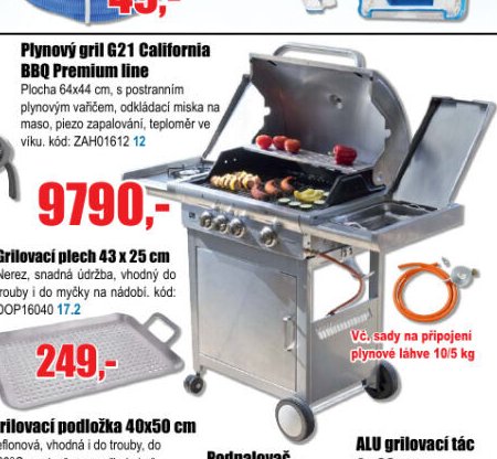 Plynový gril G21 California BBQ Premium line
