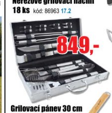 Nerezové grilovací náčiní 18 ks