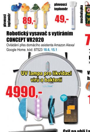 Robotický vysavač s vytíráním CONCEPT VR2020
