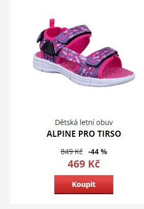 Dětská letní obuv ALPINE PRO TIRSO
