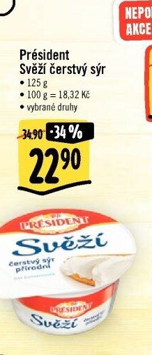 Président Svěží čerstvý sýr