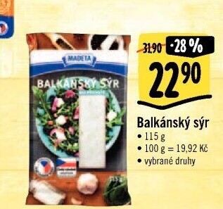 Balkánský sýr Madeta