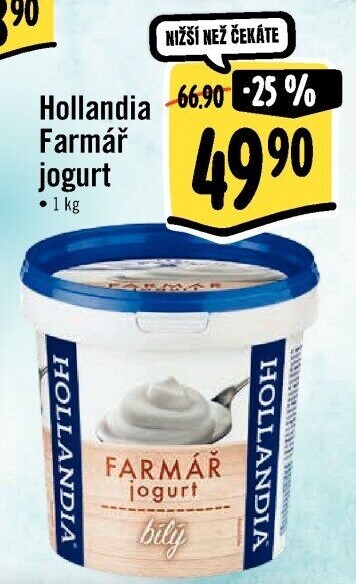 Bílý jogurt Farmář Hollandia