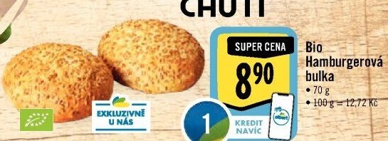 Bulka na hamburger bio