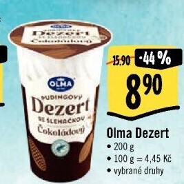 Dezert pudink se šlehačkou Olma