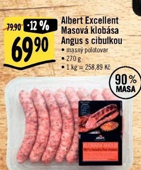 Klobása Angus s cibulkouAlbert Excellent