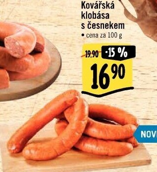 Klobása kovářská s česnekem