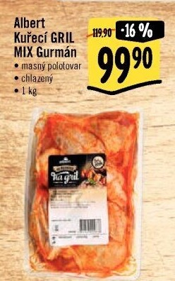 Kuřecí mix na gril Gurmán Od řezníka na gril Albert