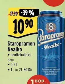 Nealkoholické pivo Staropramen