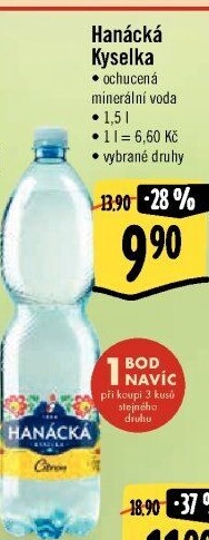 Ochucená voda Hanáckákyselka