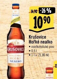 Pivo nealkoholické Královsky hořké Krušovice