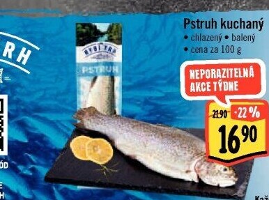 Pstruh kuchaný Albert