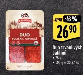 Salám Poličan+Paprikáš duo Krahulík