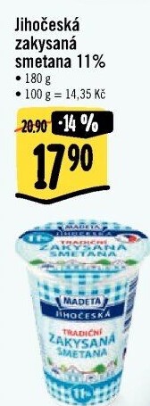 Smetana zakysaná JihočeskáMadeta 11%