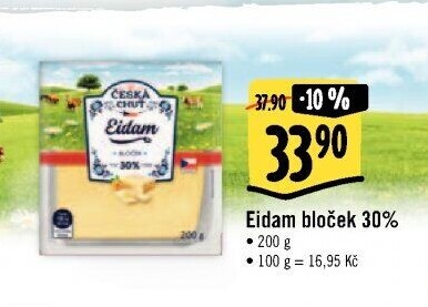 Sýr Eidam 30% Česká chuť