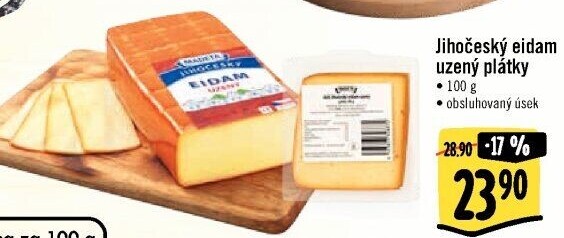 Sýr Eidam uzený 44% Jihočeský Madeta