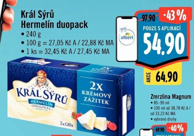 Sýr Hermelín Král sýrů