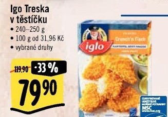 Treska obalovaná mražená Iglo