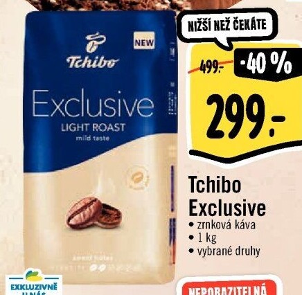 Zrnkové kávy Tchibo Exclusive
