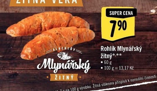 Rohlík Mlynářský žitný